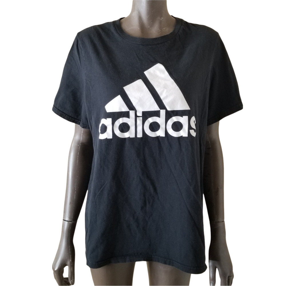 ADIDAS Amplifier Tee Mens Large Black White Logo